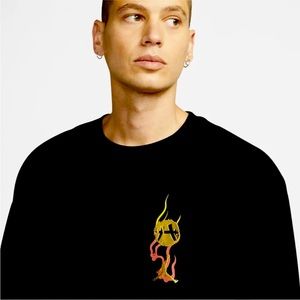 Authentic Jordan Rui Hachimura Black Samurai Fleece Crewneck.